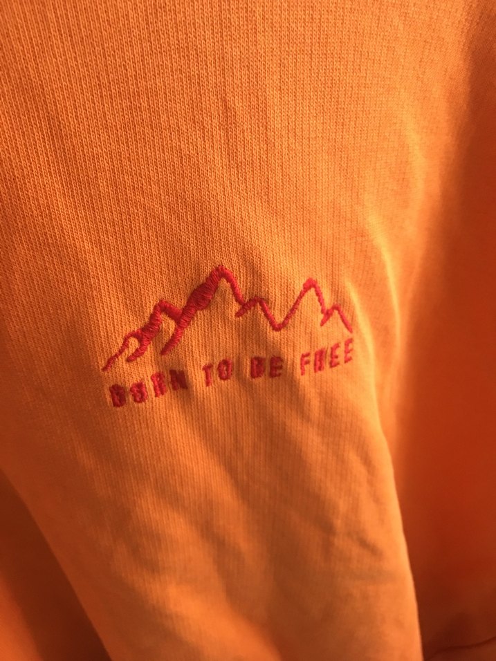 Turuncu Kapüşonlu Oversize Sweatshirt - Görsel 3