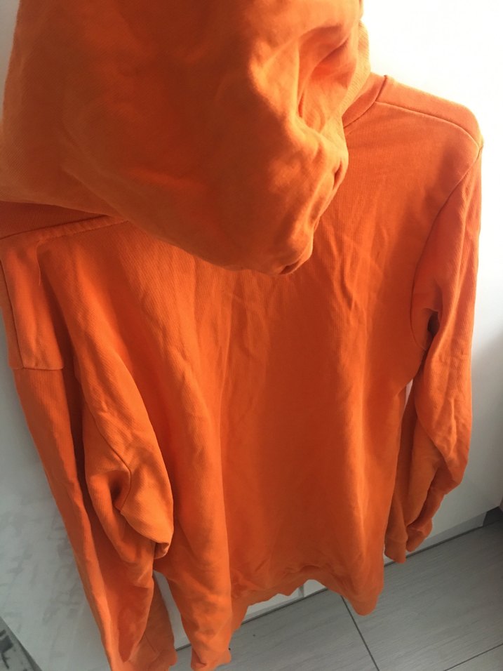 Turuncu Kapüşonlu Oversize Sweatshirt - Görsel 4