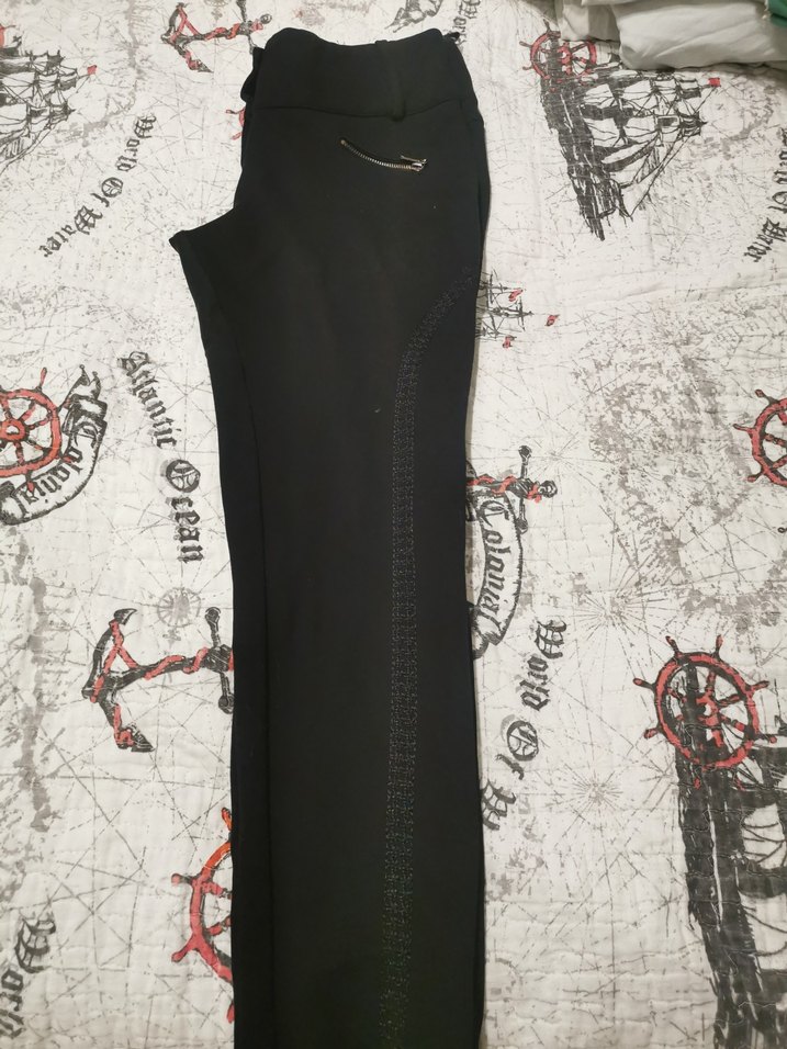 Siyah Fermuarlı Kadın tayt Pantolon 38 beden full likralı - Görsel 4