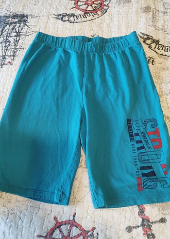 Erkek Çocuk Koyu Mavi penye Şort - Görsel 3