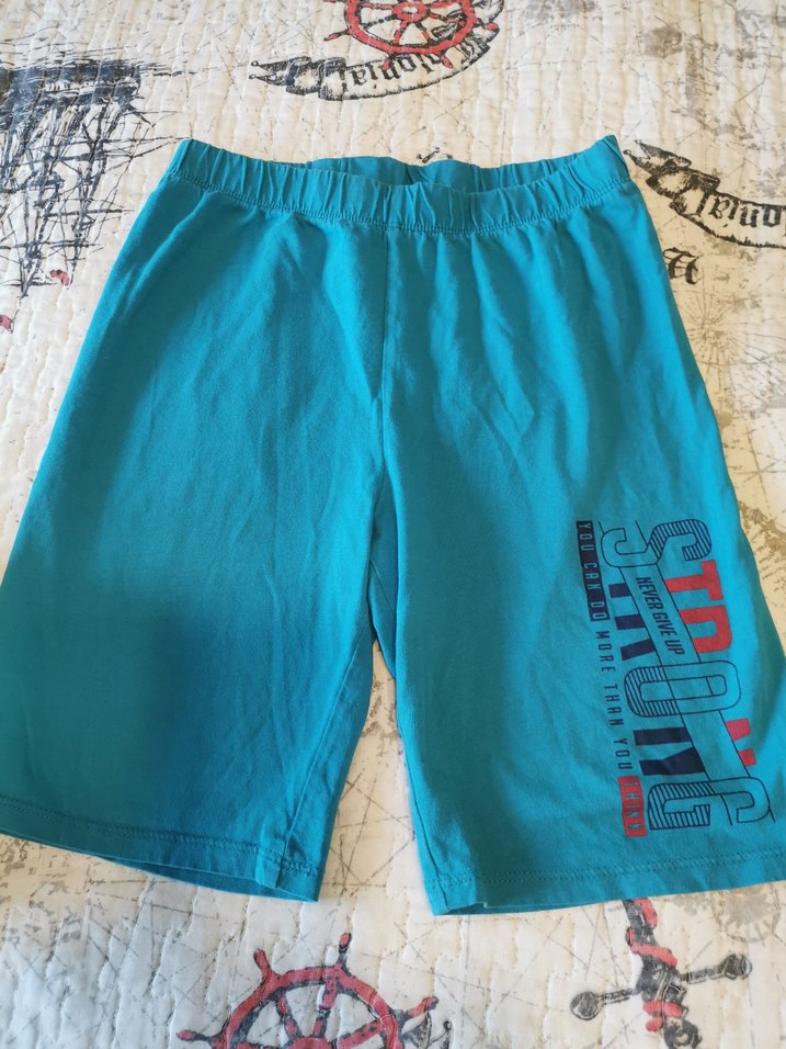 Erkek Çocuk Koyu Mavi penye Şort - Görsel 3