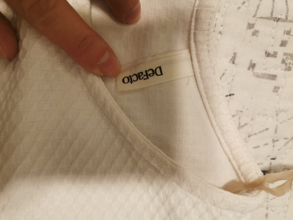 Beyaz Uzun Kollu petek dokulu şık Midi Kadın bluz - Görsel 5