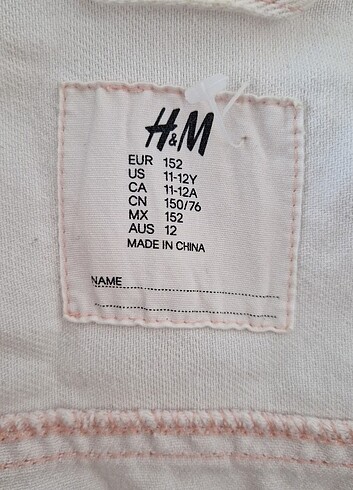11-12 Yaş Beden H&M KOT CEKET ÇOCUK
