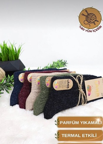 Renkli Nakışlı Kısa Kadife Çorap 5 Çift - Görsel 6