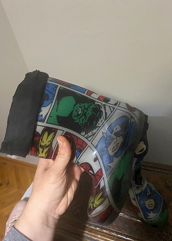 Çocuk Süper Kahraman Desenli Lastik Çizme - Görsel 2