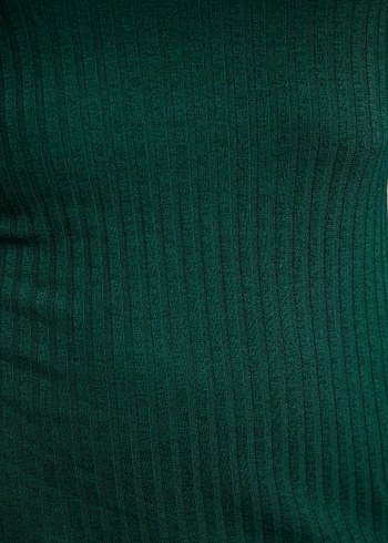 Yeşil Uzun Kollu Triko Kadın Elbise - Görsel 4