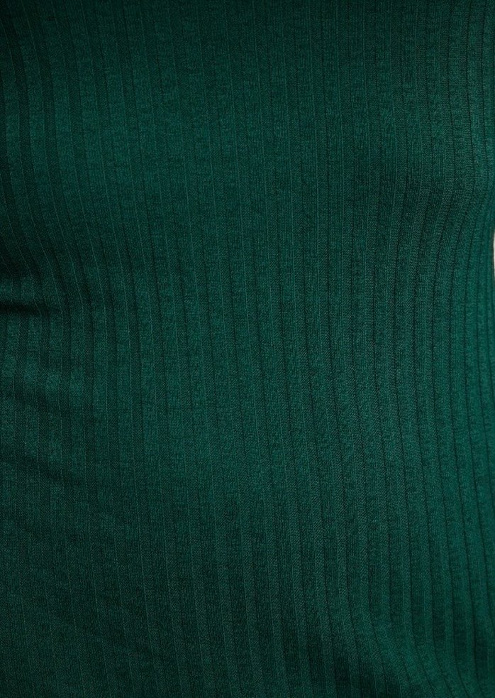 Yeşil Uzun Kollu Triko Kadın Elbise - Görsel 4