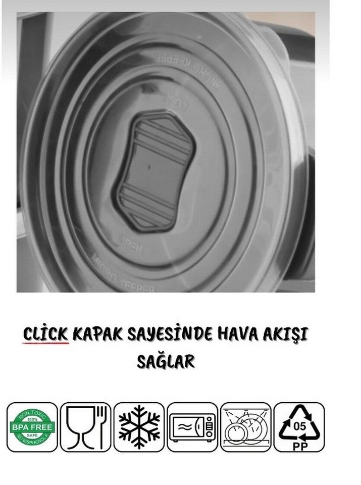 Mor Plastik 6'lı Saklama Kabı Seti - Görsel 2