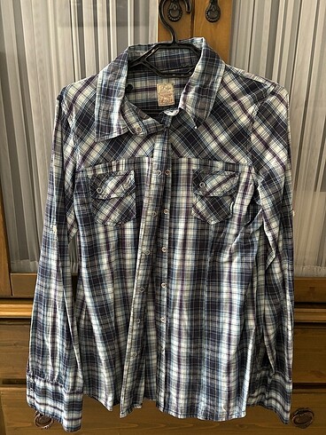 Pull and Bear Oduncu Gömlek Lacivert