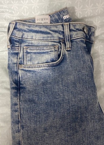 Mavi K.MOVE Düğmeli Gri Baskılı Kadın Kot - Görsel 2