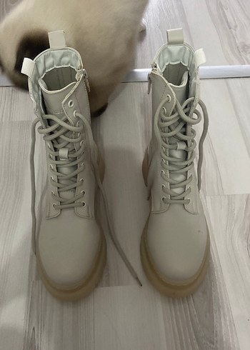 Bej Stiletto Topuklu Kadın Bot - Görsel 3