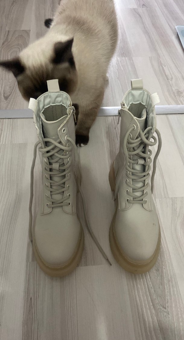 Bej Stiletto Topuklu Kadın Bot - Görsel 2