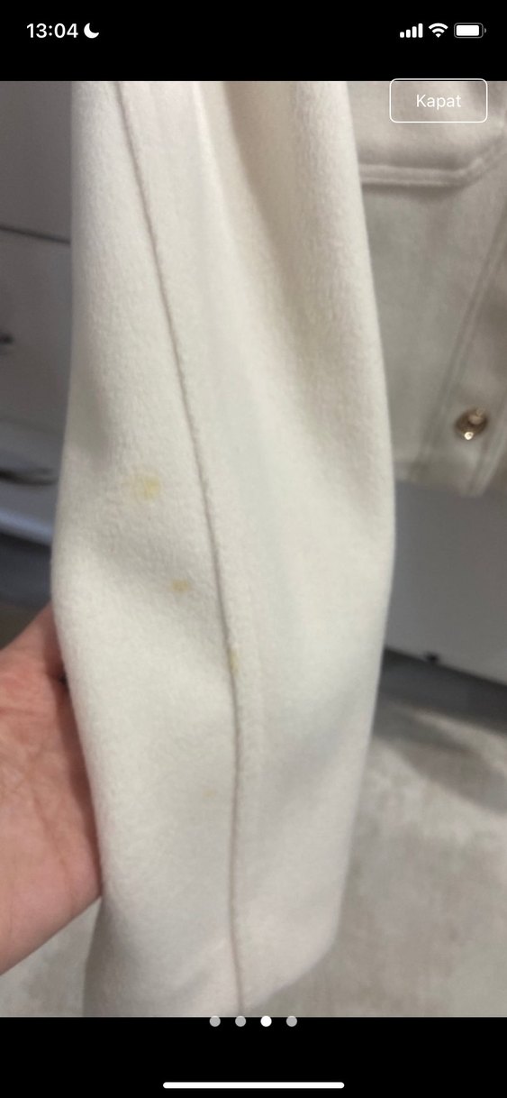 Zara Düğmeli Beyaz ceket - Görsel 3