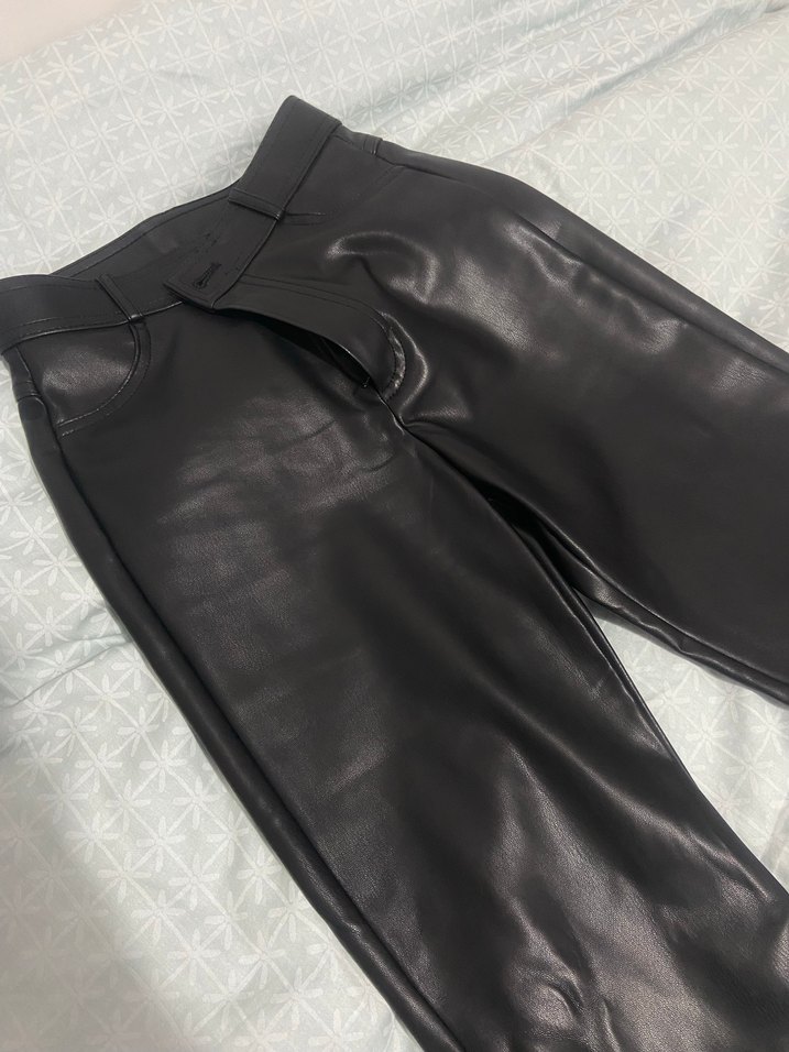 STRADİVARİUS DERİ PANTOLON - Görsel 5