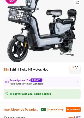 Gri Çocuk Scooterı Sepetli - Görsel 5