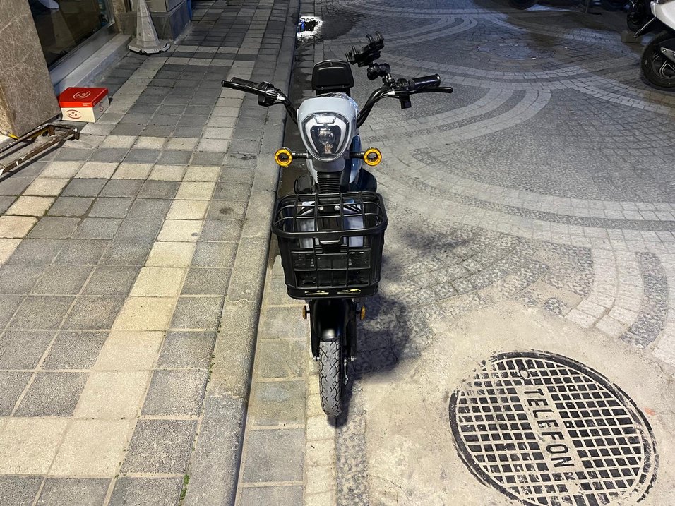 Gri Çocuk Scooterı Sepetli - Görsel 3