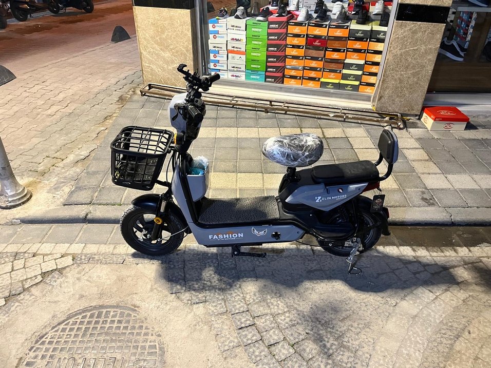 Gri Çocuk Scooterı Sepetli - Görsel 2