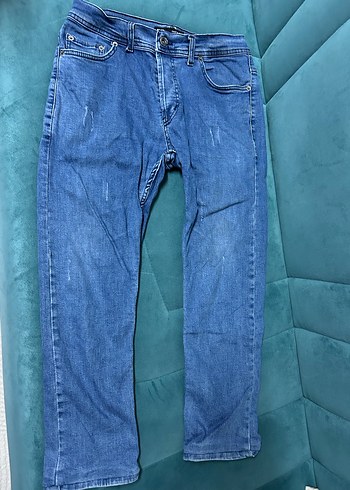 Mavi erkek Denim Pantolon - Görsel 2