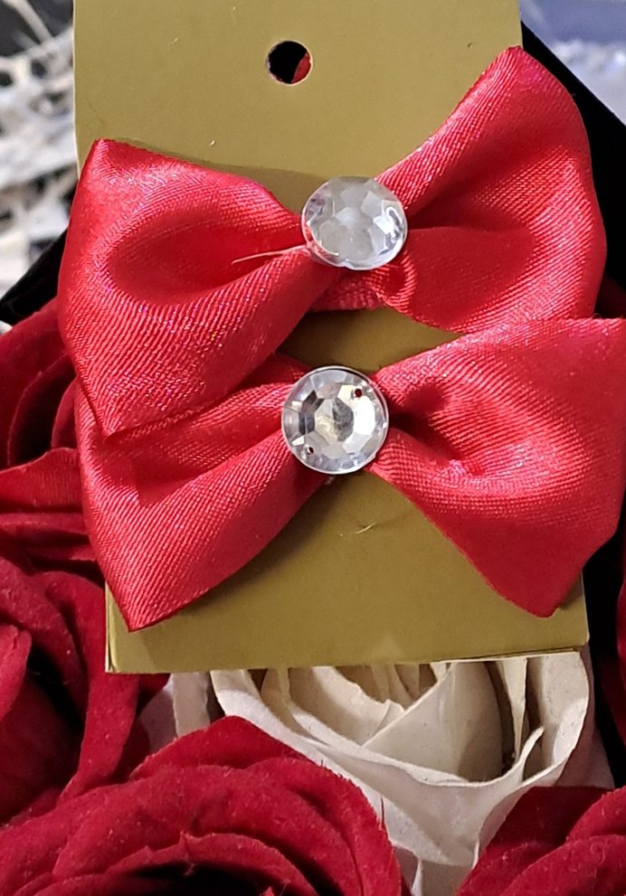 Mavi Nakışlı İpek Fiyonk Çocuklar İçin toka - Görsel 2