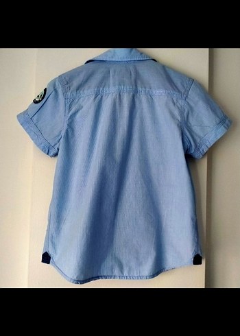 5 Yaş Beden Erkek Çocuk Kısa Kollu Denim Gömlek
