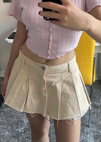 Trendyol & Milla Bej Mini Etek