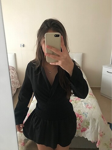 xs Beden siyah Renk Trendyolmilla Siyah Elbise
