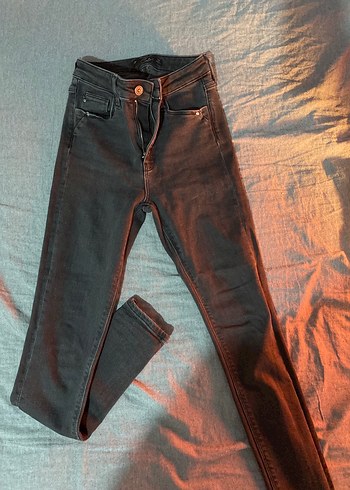 Kadın antrasit Dar Kesim Midi Kot Pantolon