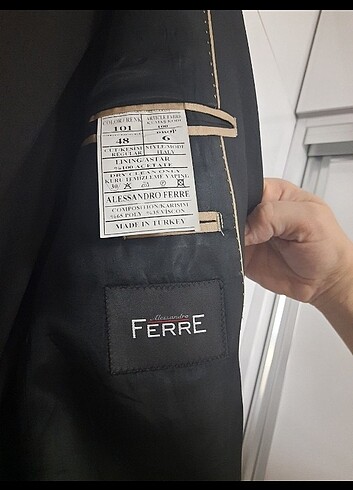 48 Beden siyah Renk Takım Elbise Ferre