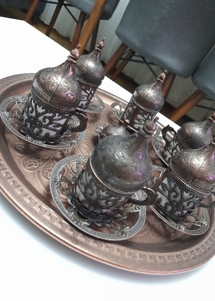 Fincan takımı bakır - Görsel 2
