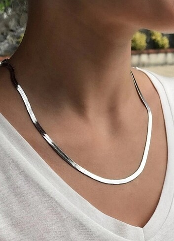 Çelik Silver İtalyan Kolye - Görsel 2