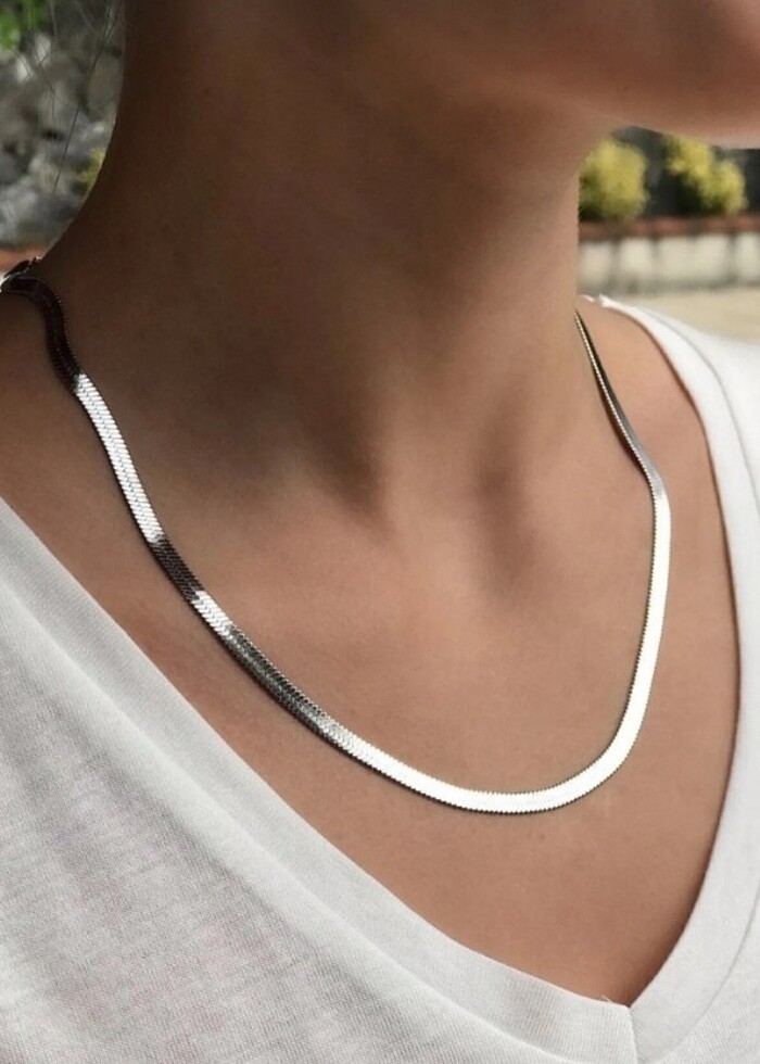 Çelik Silver İtalyan Kolye - Görsel 2