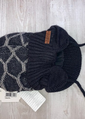 Gri Örme Erkek Bere Yılan Desenli - Görsel 2