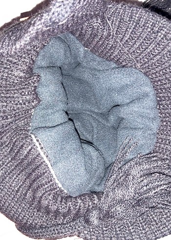 Gri Örme Erkek Bere Yılan Desenli - Görsel 3