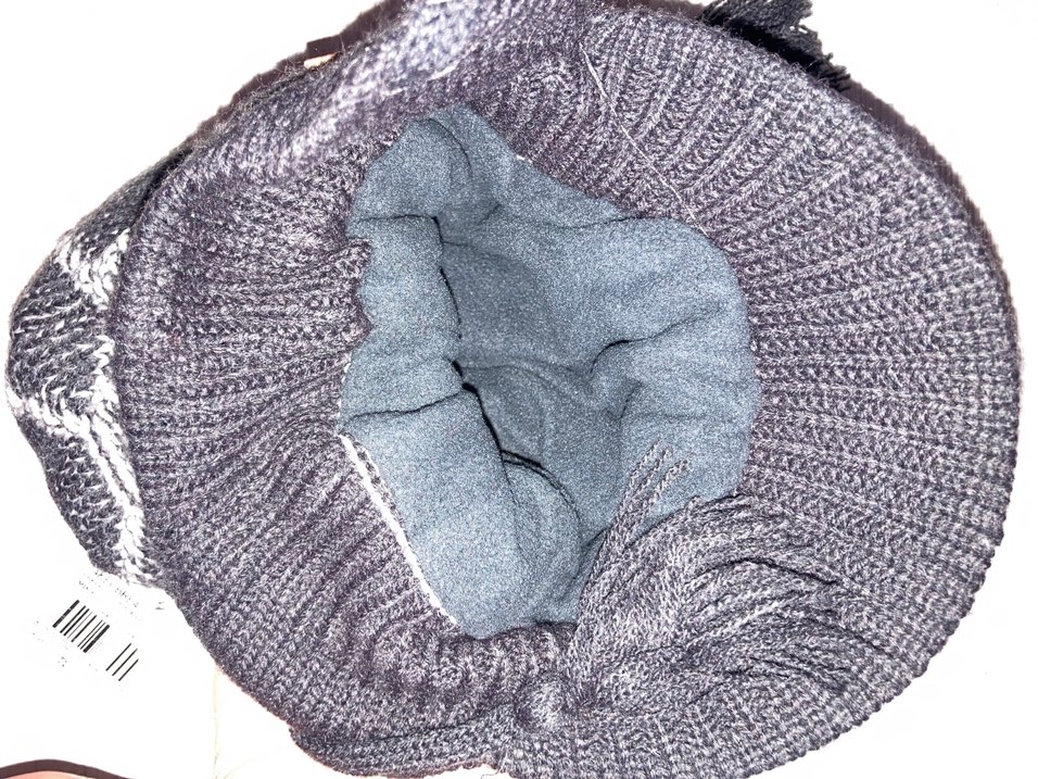 Gri Örme Erkek Bere Yılan Desenli - Görsel 3