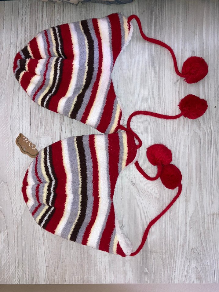 Renkli Nakışlı Örgü Çocuk Bere ve Atkı Seti - Görsel 2