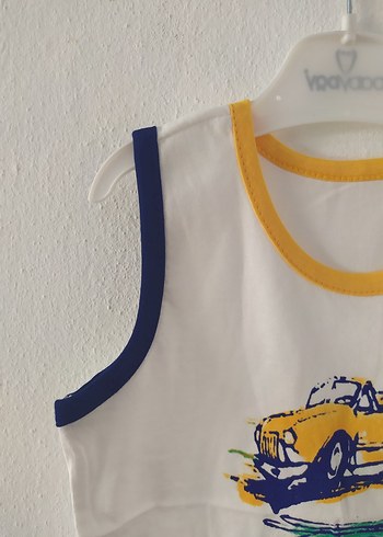 24-36 Ay Beden Renkli Baskılı Erkek Çocuk Kolsuz Tişört