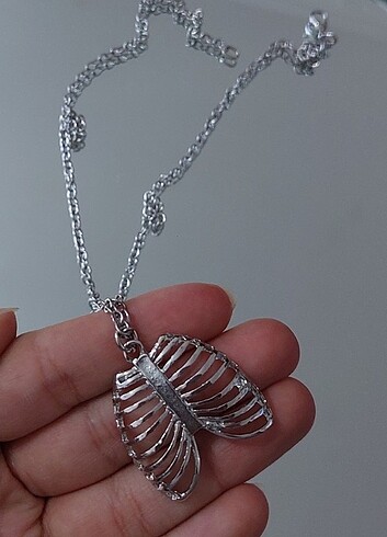Beden İğnesiz Küpe Ve Kaburga Kolye Seti