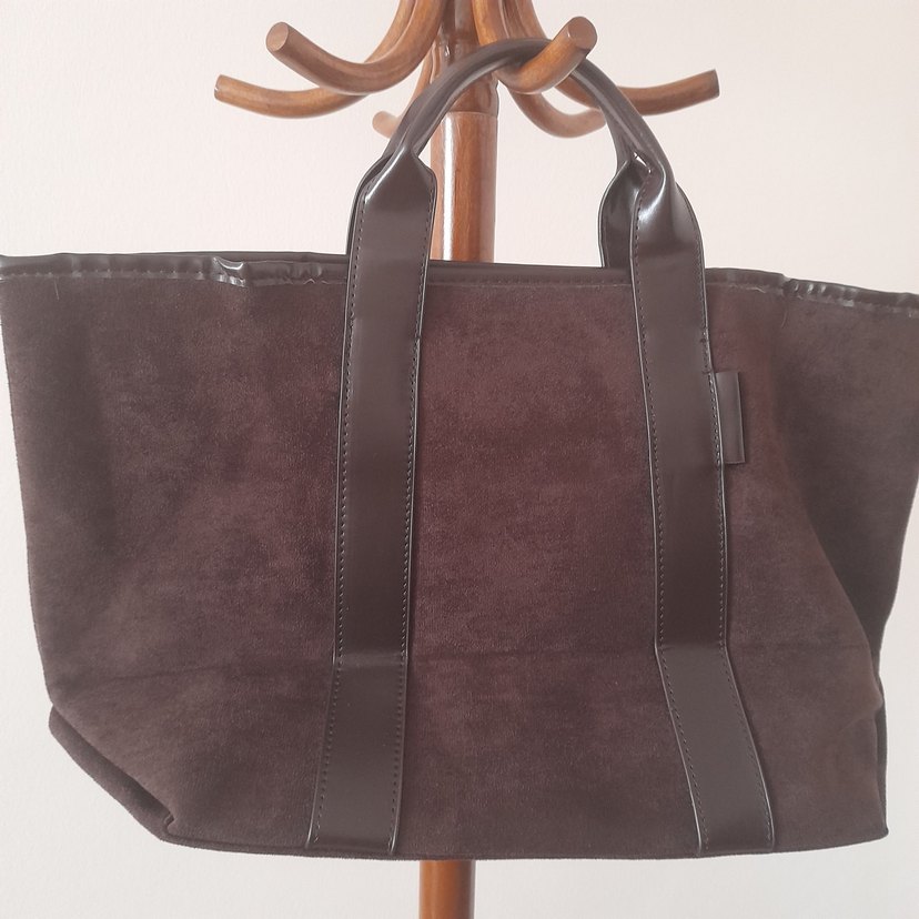 Kahverengi Süet Tokalı Kadın Çantası - Görsel 3