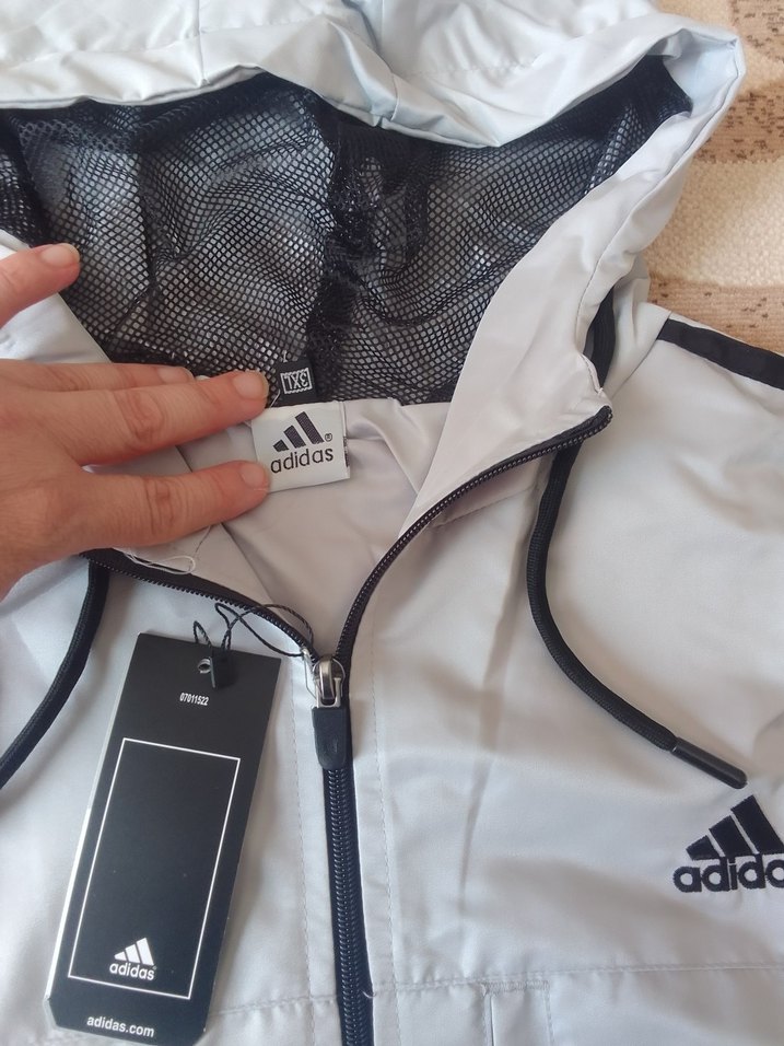 Adidas Gri Erkek Spor Yağmurluk ve Eşofman Takımı - Görsel 4