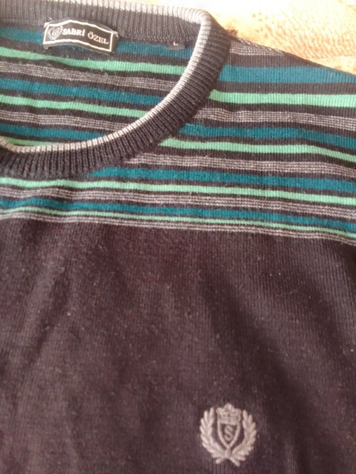 Siyah Erkek Kısa Kollu Triko Kazak - Görsel 3