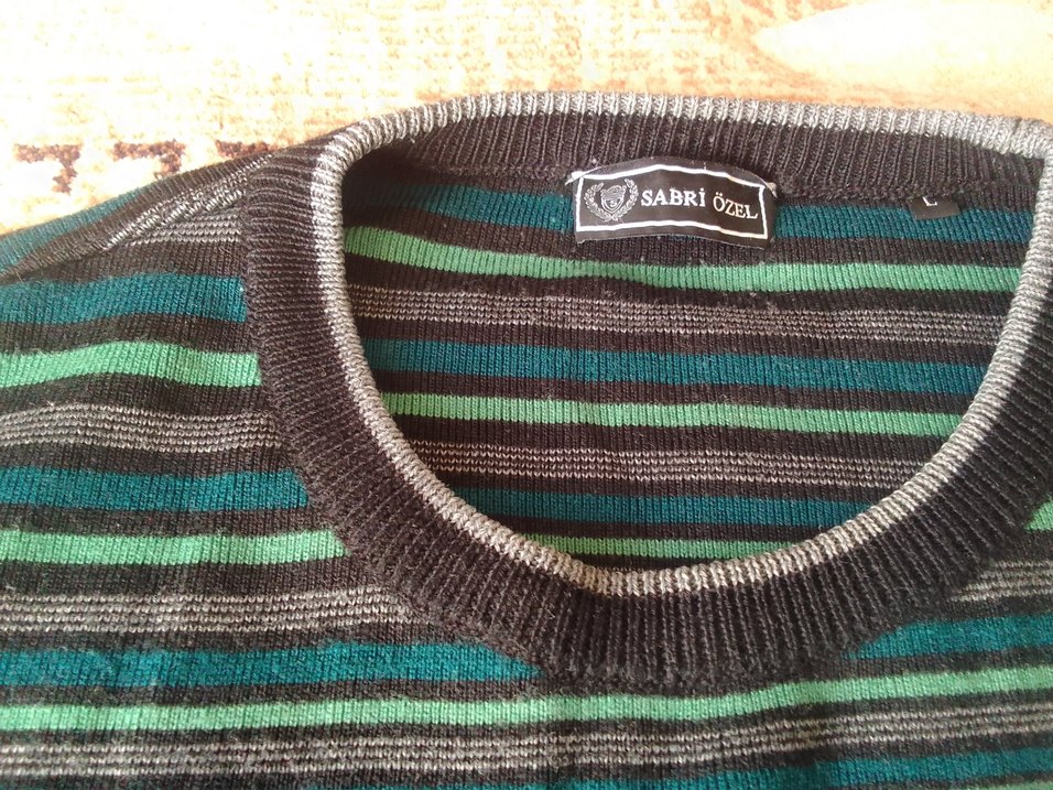 Siyah Erkek Kısa Kollu Triko Kazak - Görsel 4