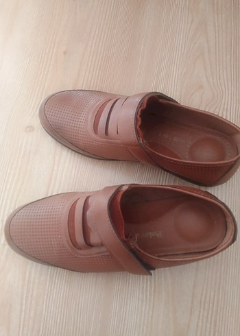 Kahverengi Dolgu Topuklu Kadın Günlük Ayakkabı - Görsel 3