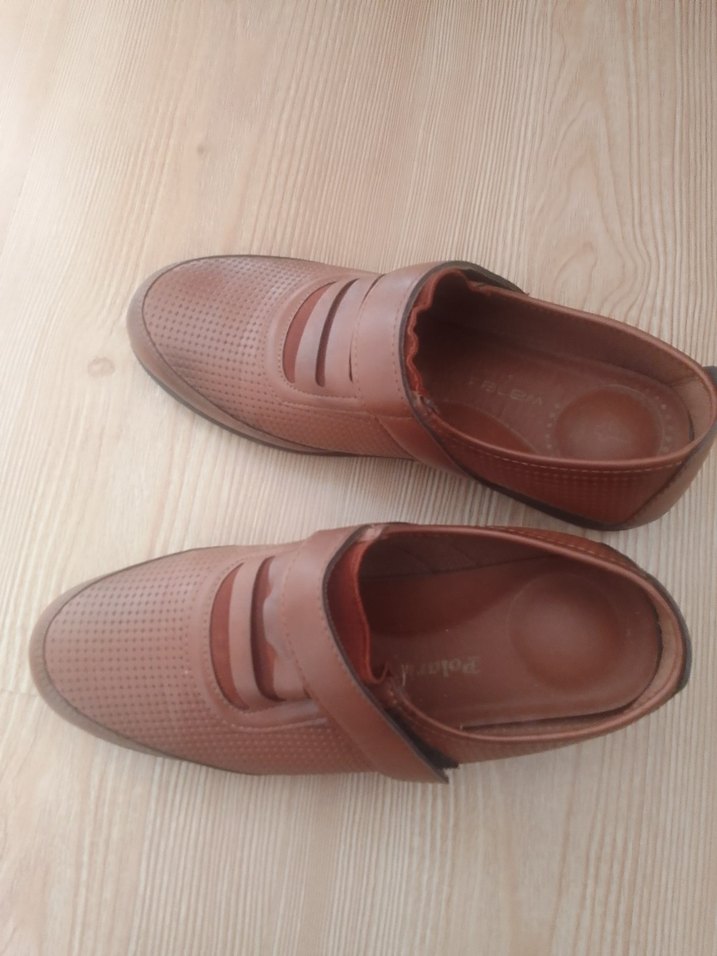 Kahverengi Dolgu Topuklu Kadın Günlük Ayakkabı - Görsel 3