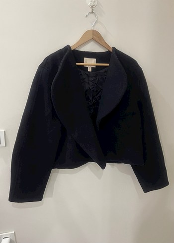 H&M H&M Siyah Midi Kadın Düğmeli Ceket