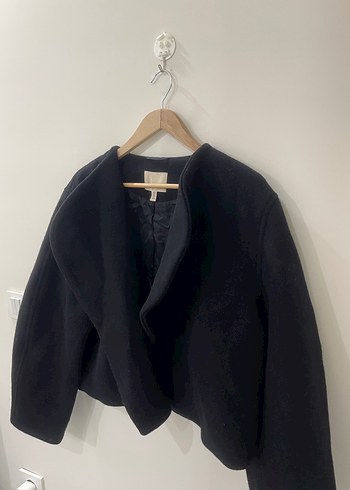 m Beden siyah Renk H&M Siyah Midi Kadın Düğmeli Ceket