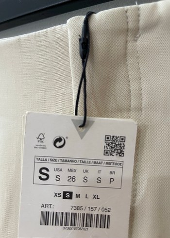 s Beden Zara Bej kadın Kumaş Pantolon