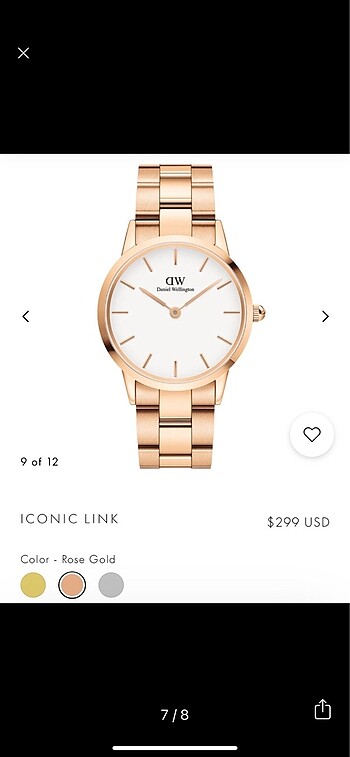 Daniel Wellington Daniel Wellington Saat 36 mm rosegold