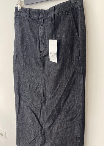 m Beden siyah Renk Zara Siyah Denim Uzun Etek
