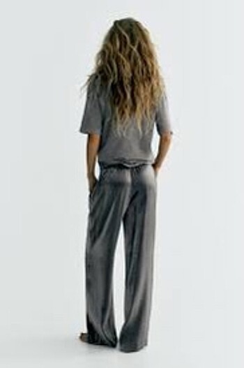 Zara Zara parlak görünümlü pantolon