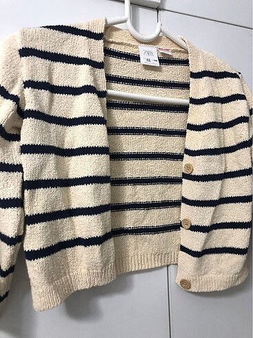 4 Yaş Beden ten rengi Renk Zara kids çizgili hırka